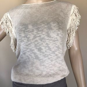 Anthropologie fringe sweater